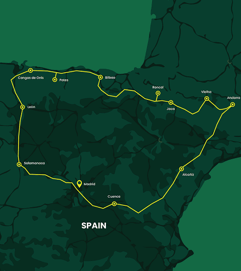 Norway from Copenhagen Route Map