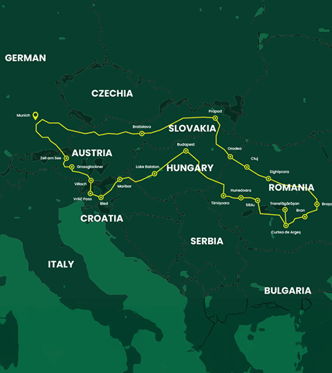 Romania Route Map