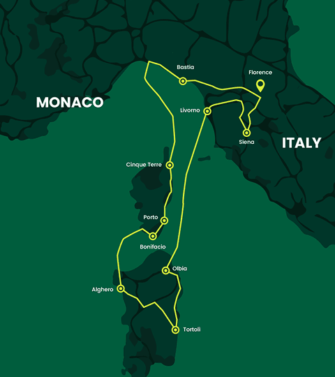 Italy Route Map